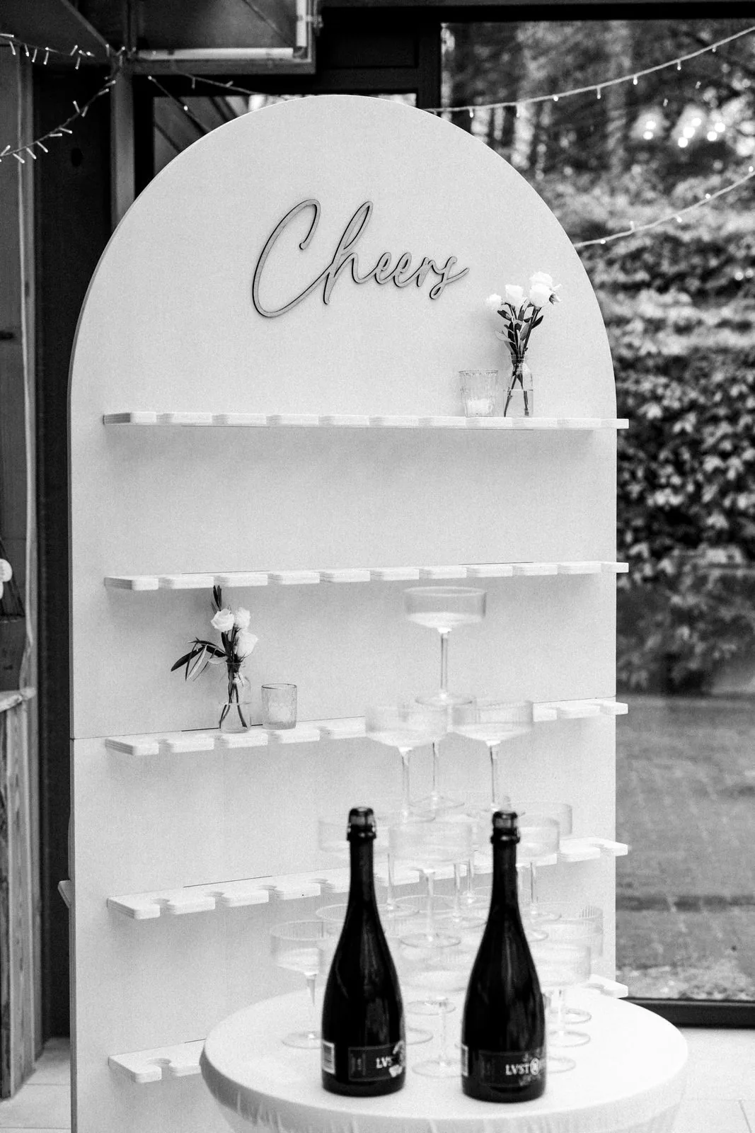 Champagnerturm als stilvoller Mittelpunkt eines Events